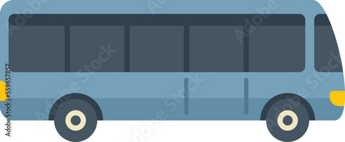 Traffic bus icon flat vector. Airport transfer. Terminal trip isolated