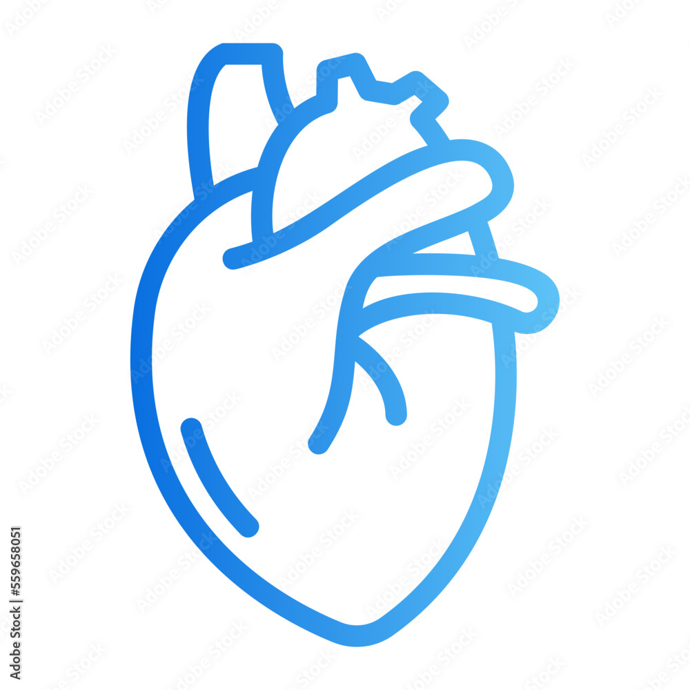Fototapeta premium heart gradient icon