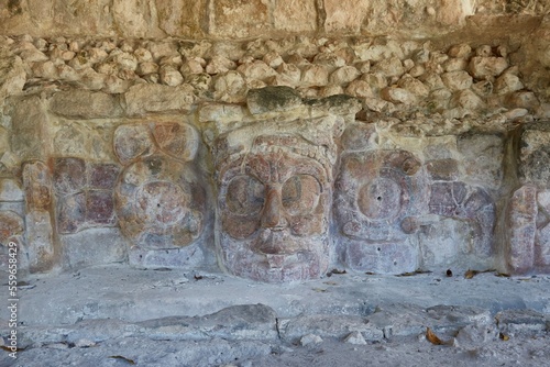 The Temple of the Masks at Edzna, Campeche photo