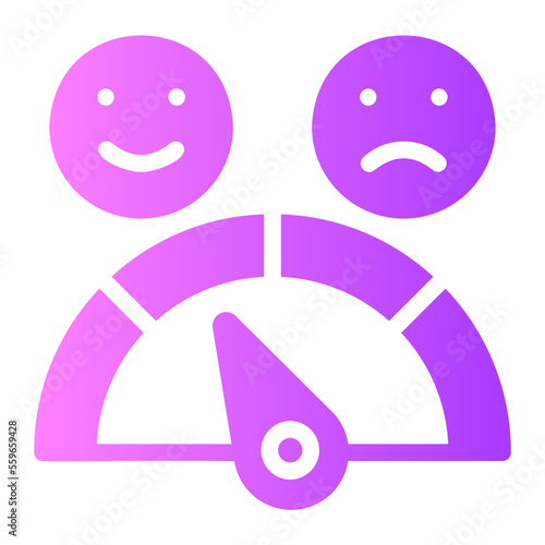 satisfaction gradient icon