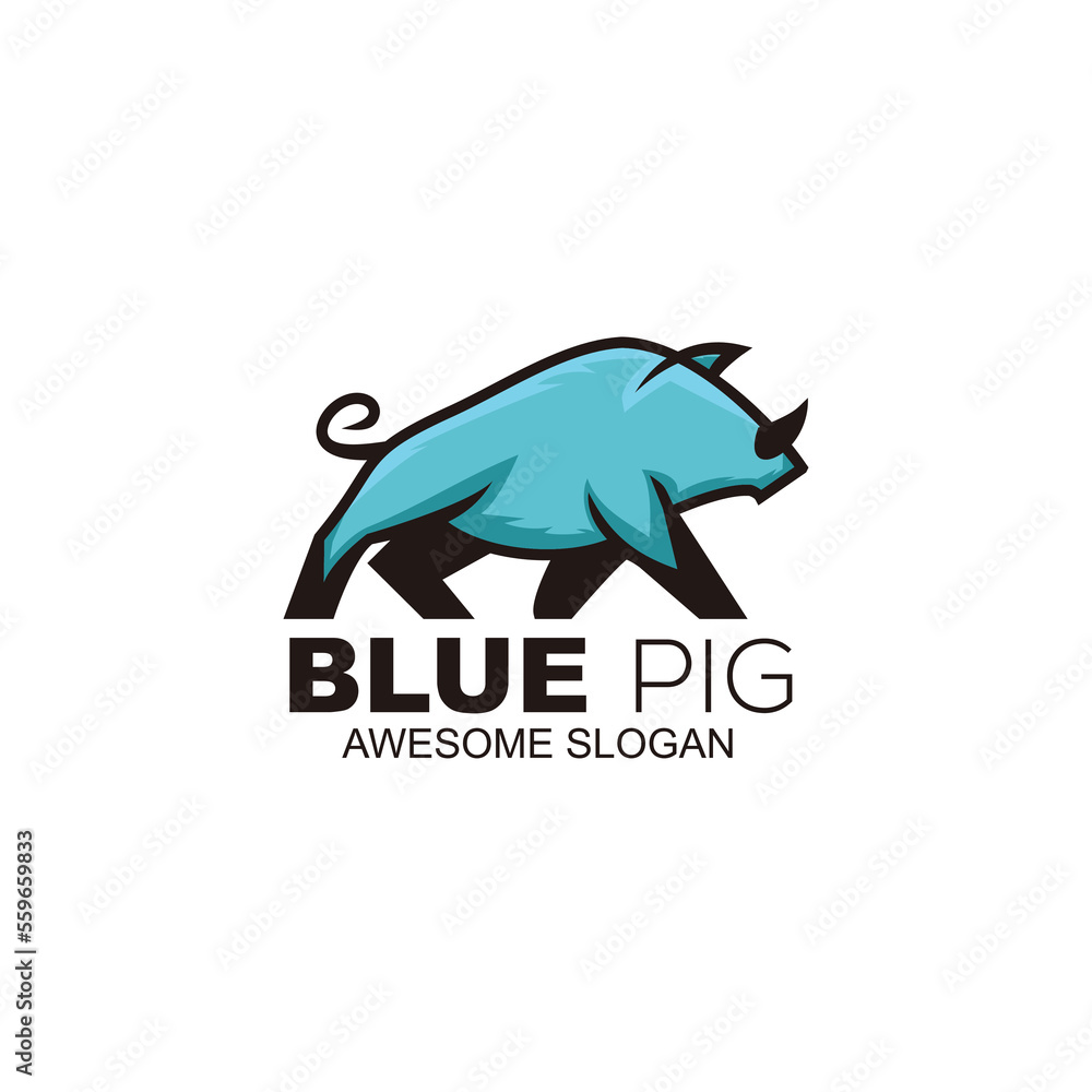 pig mascot logo design colorful template pig mascot logo design colorful template