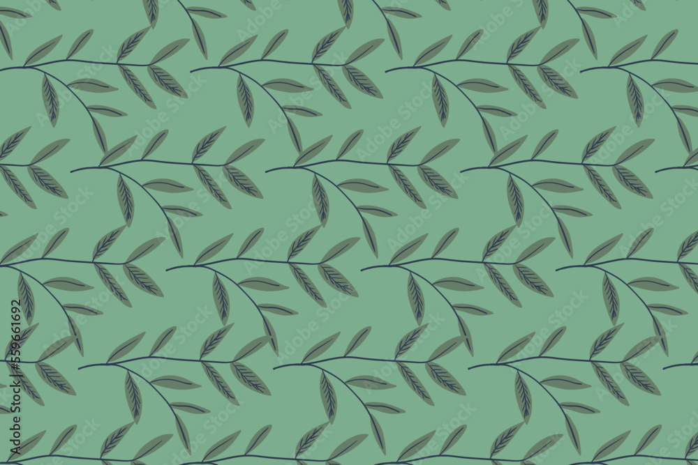Vector abstract seamless beautiful floral leaves pattern flat background Vector abstract seamless beautiful floral leaves pattern flat background