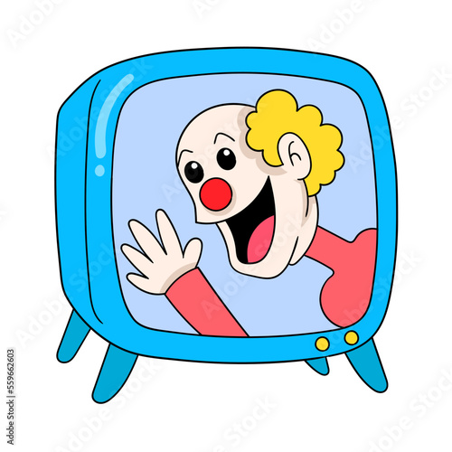 tv box contains funny clown entertainment shows