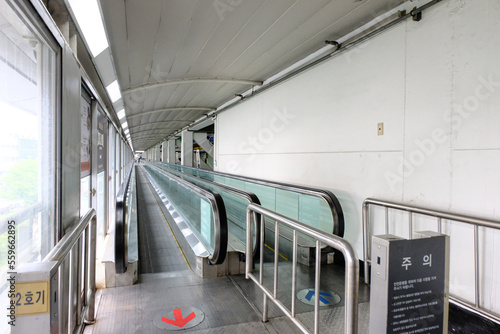 escalator in station