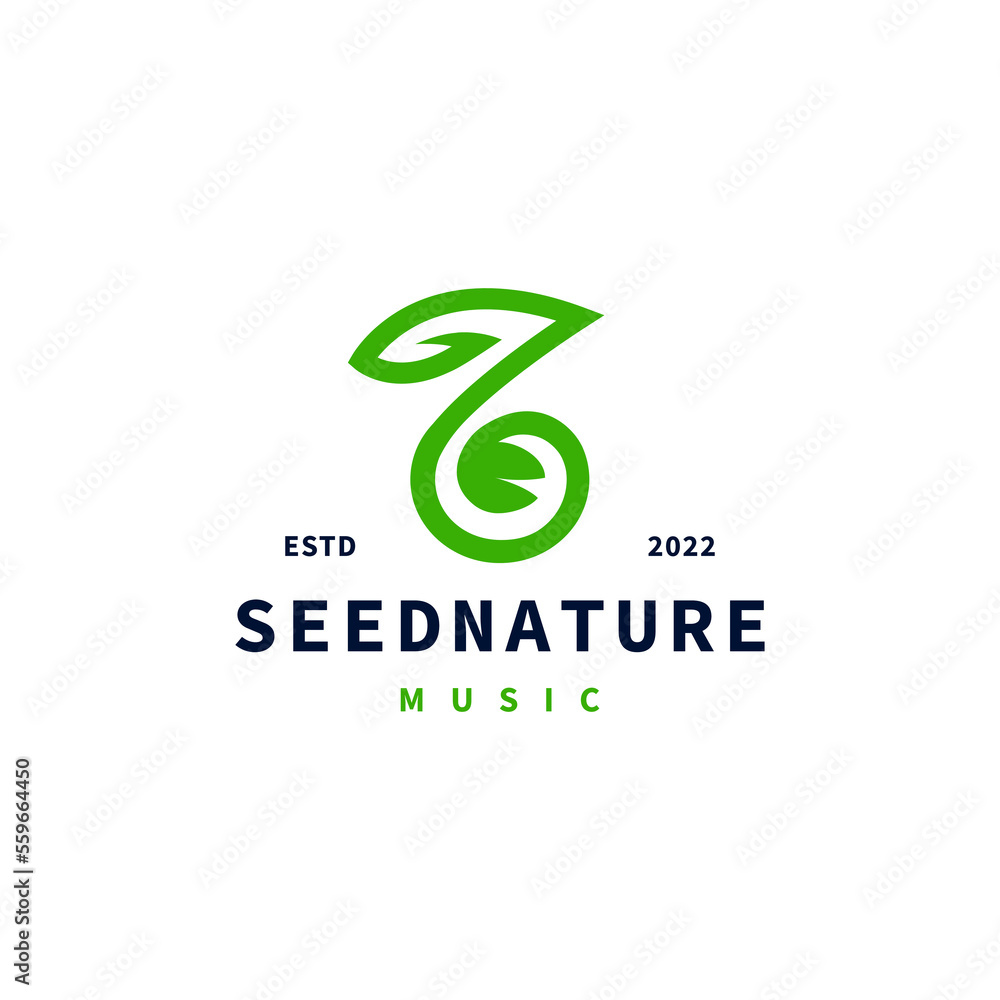 music icon combine with seed nature icon logo design inspiration 3 music icon combine with seed nature icon logo design inspiration 3
