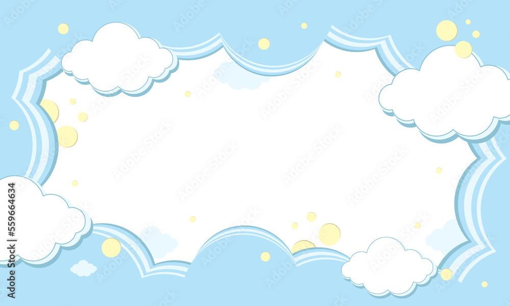 Abstract kawaii clouds on pastel background. Abstract kawaii clouds on pastel background.