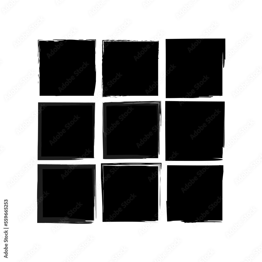 brush squares. Ink paint brush stain square. Grunge texture. Vector illustration. stock image. brush squares. Ink paint brush stain square. Grunge texture. Vector illustration. stock image.