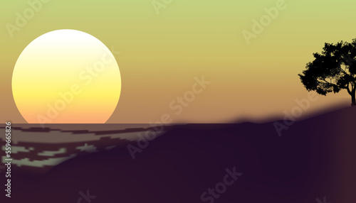 Vector abstract wave line colorful landing page flat background vector design 