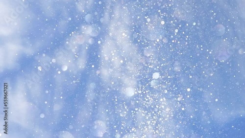 雪原に舞うダイヤモンドダスト