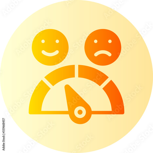 satisfaction gradient icon
