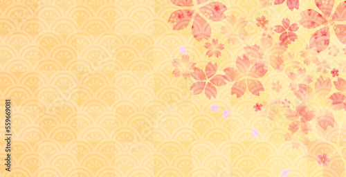 桜　春　花びら　背景
