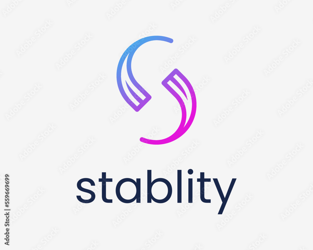 Letter S Abstract Stability Balance Solution Progress Rotation Motion Innovation Vector Logo Design Letter S Abstract Stability Balance Solution Progress Rotation Motion Innovation Vector Logo Design