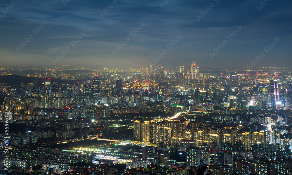 Apartment Landscape in Seoul, Korea