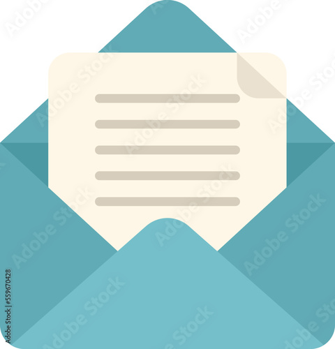 Mail help icon flat vector. Office service. Customer support isolated