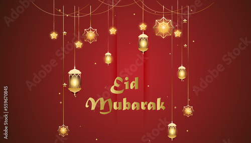 Vector eid mubarak ramadan kareem decorative background template design