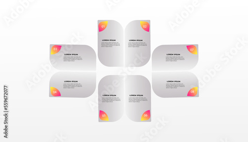 Vector infographics business infographics flat steps collection vector illustration design.