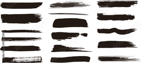 躍動ある筆・水彩ブラシイラスト