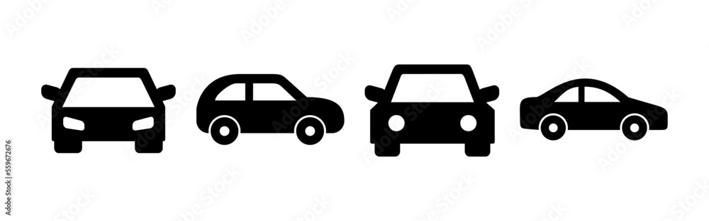 Car icon vector for web and mobile app. car sign and symbol. small sedan Car icon vector for web and mobile app. car sign and symbol. small sedan