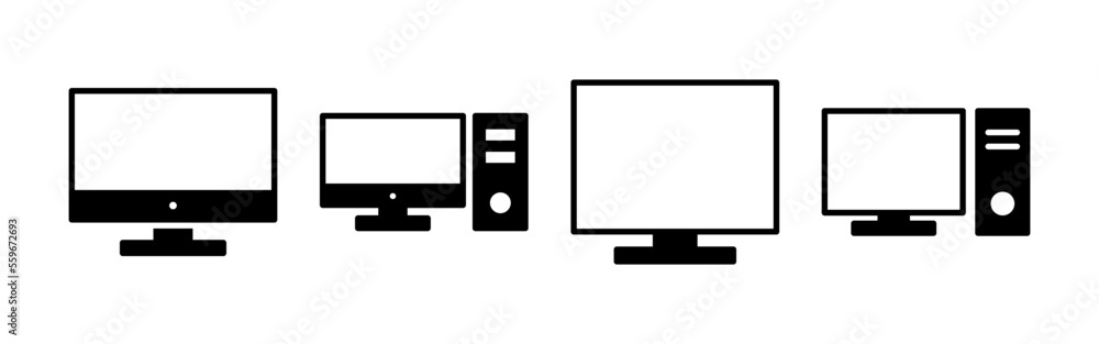 Computer icon vector for web and mobile app. computer monitor sign and symbol Computer icon vector for web and mobile app. computer monitor sign and symbol