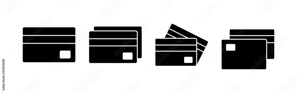 Credit card icon vector for web and mobile app. Credit card payment sign and symbol Credit card icon vector for web and mobile app. Credit card payment sign and symbol