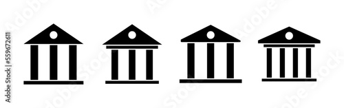 Bank icon vector for web and mobile app. Bank sign and symbol, museum, university