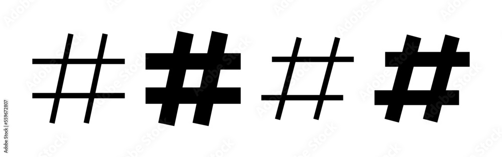 Obraz premium Hashtag icon vector for web and mobile app. hashtag sign and symbol