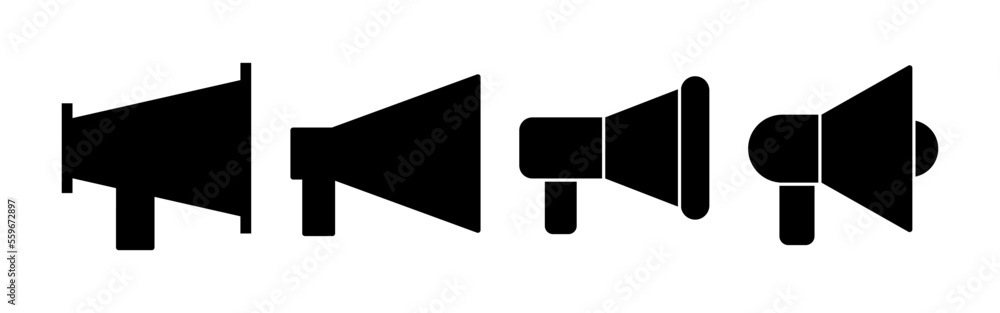 Megaphone icon vector for web and mobile app. Loudspeaker sign and symbol Megaphone icon vector for web and mobile app. Loudspeaker sign and symbol