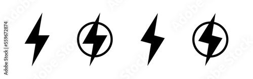 Lightning icon vector for web and mobile app. electric sign and symbol. power icon. energy sign