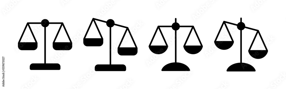 Scales icon vector for web and mobile app. Law scale icon. Justice sign and symbol Scales icon vector for web and mobile app. Law scale icon. Justice sign and symbol