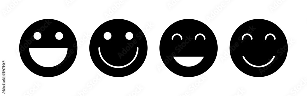 Fototapeta premium smile icon vector for web and mobile app. smile emoticon icon. feedback sign and symbol
