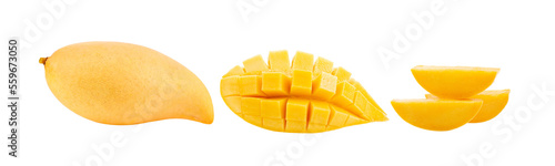Obraz na plátně ripe yellow mango on transparent png