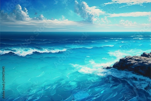 Endless blue sea  beautiful