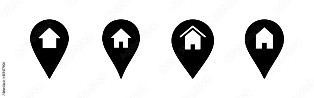 Address icon vector for web and mobile app. home location sign and symbol. pinpoint Address icon vector for web and mobile app. home location sign and symbol. pinpoint