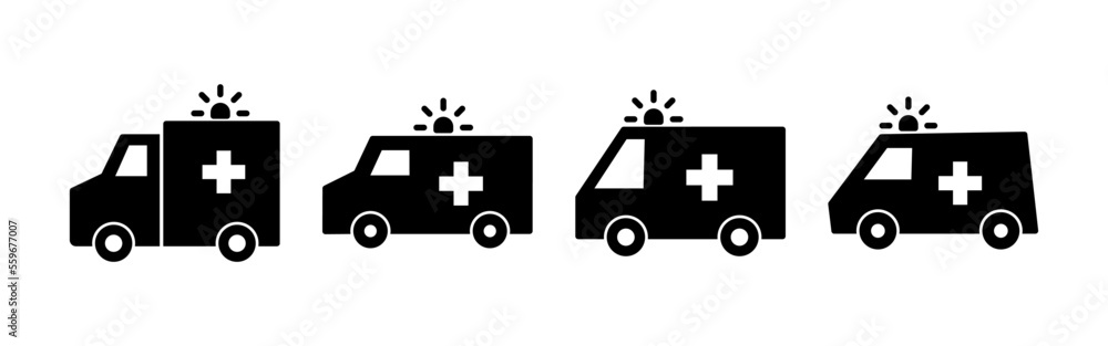 Ambulance icon vector for web and mobile app. ambulance truck sign and symbol. ambulance car Ambulance icon vector for web and mobile app. ambulance truck sign and symbol. ambulance car