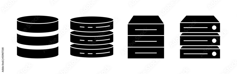 Database icon vector for web and mobile app. database sign and symbol Database icon vector for web and mobile app. database sign and symbol