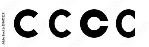 Copyright icon vector for web and mobile app. copyright sign and symbol