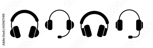 Headphone icon vector for web and mobile app. headphone sign and symbol