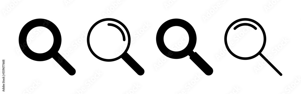 Search icon vector for web and mobile app. search magnifying glass sign and symbol Search icon vector for web and mobile app. search magnifying glass sign and symbol