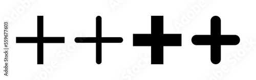 Plus Icon vector for web and mobile app. Add plus sign and symbol