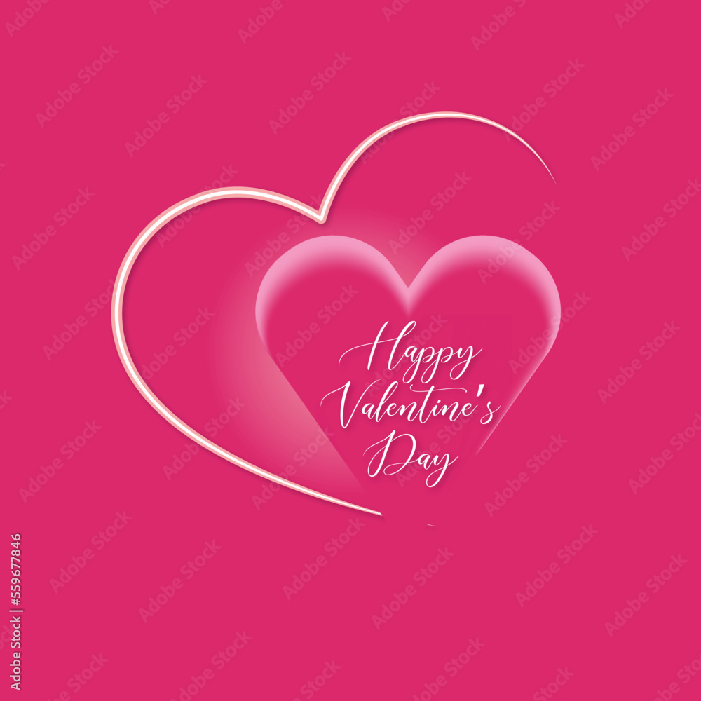 Vector valentines day beautiful greeting card