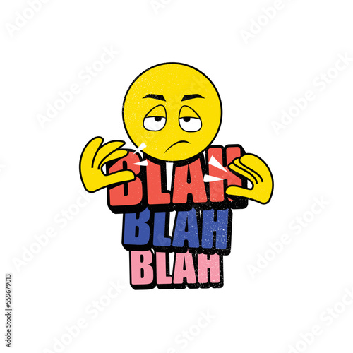 Blah blah blah t-shirt design vector