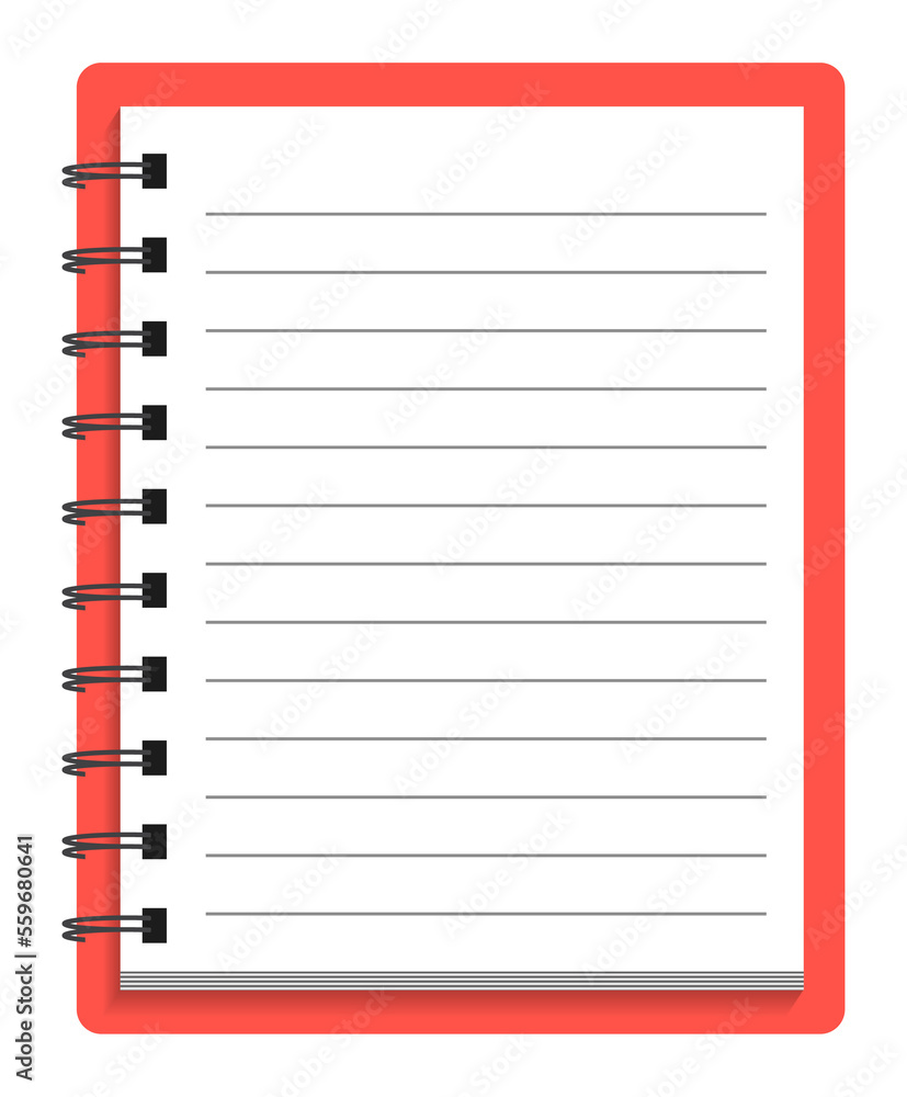 Blank realistic spiral notepad notebook isolated Blank realistic spiral notepad notebook isolated