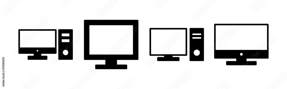 Computer icon vector for web and mobile app. computer monitor sign and symbol Computer icon vector for web and mobile app. computer monitor sign and symbol