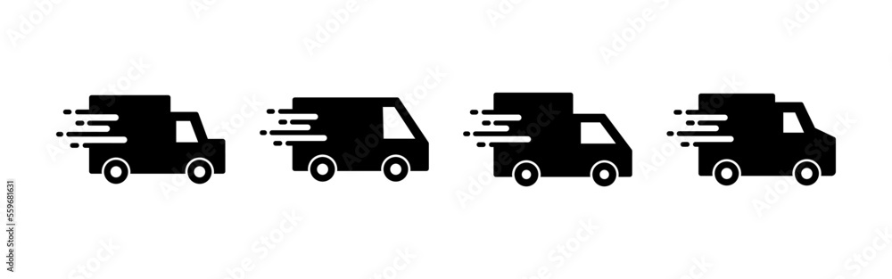 Delivery truck icon vector for web and mobile app. Delivery truck sign and symbol. Shipping fast delivery icon