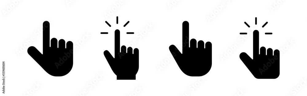 Hand cursor icon vector for web and mobile app. cursor sign and symbol. hand cursor icon clik Hand cursor icon vector for web and mobile app. cursor sign and symbol. hand cursor icon clik