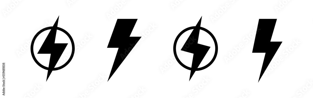Lightning icon vector for web and mobile app. electric sign and symbol. power icon. energy sign Lightning icon vector for web and mobile app. electric sign and symbol. power icon. energy sign