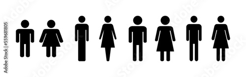 Man and woman icon vector for web and mobile app. male and female sign and symbol. Girls and boys