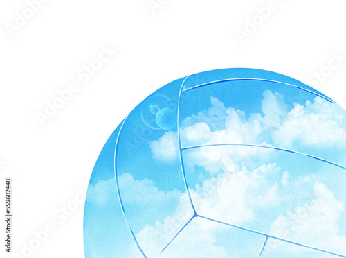  	青空とバレーボール