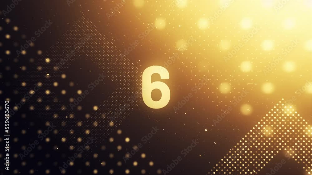 Vidéo Stock Modern Luxury Gold 10 Seconds Countdown Timer Clock Clean ...
