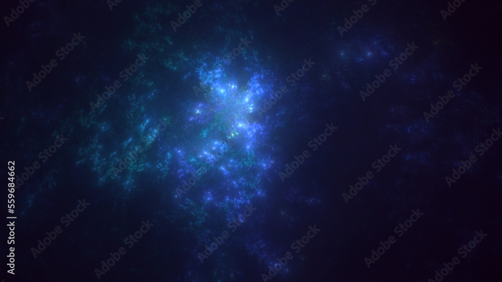 3D rendering abstract colorful fractal light background